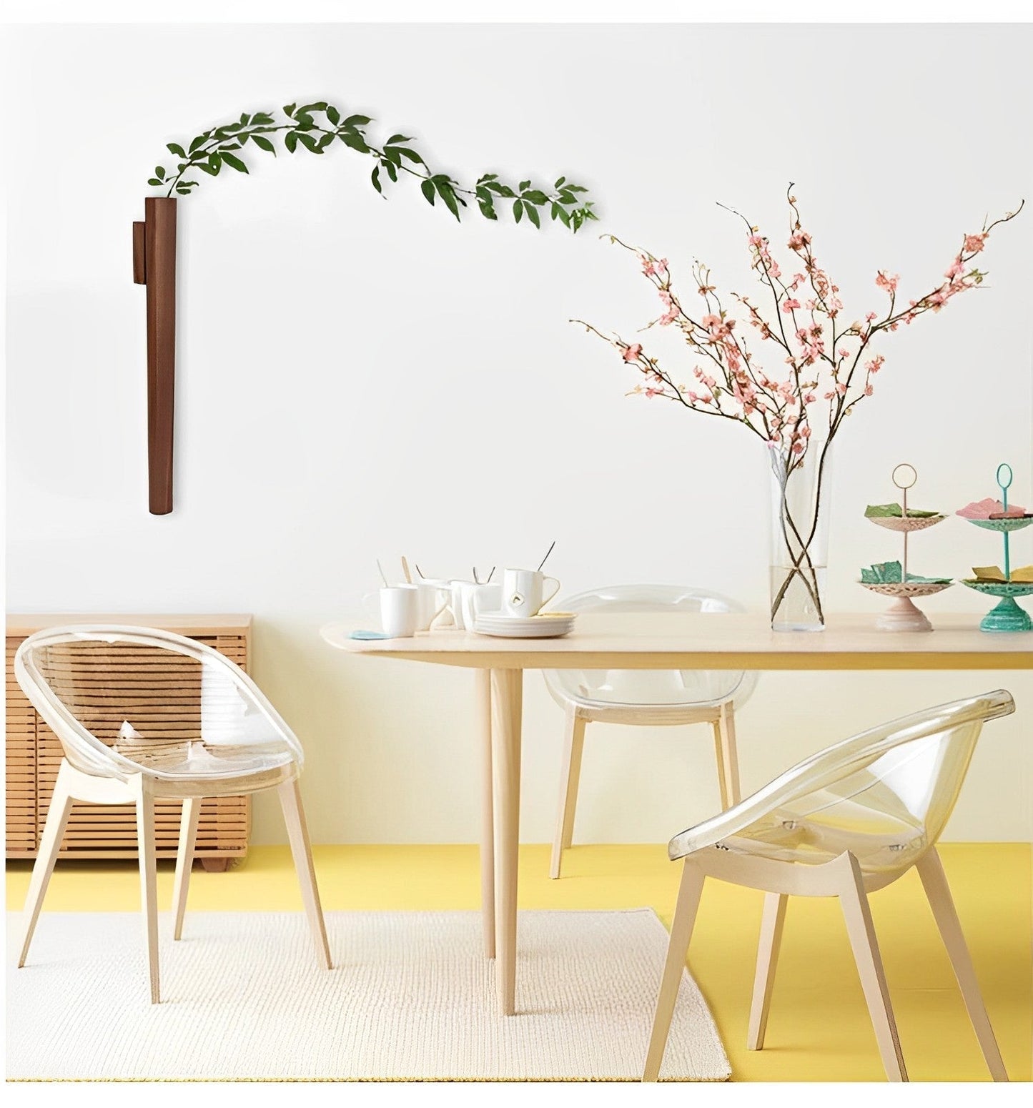 ZenBloom | Minimalist Floating Wall Vase Set – Elegant Hanging Flower Decor
