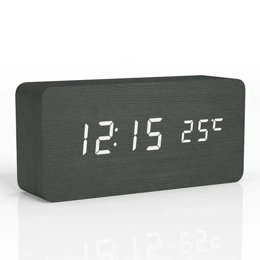 Damar | Digital Wooden Alarm Clock with LED Display | Stylish & Functional