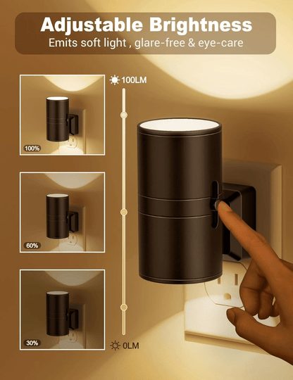 NightGlow | Dimmable LED Night Light Plug-In | Adjustable Brightness & Compact Design